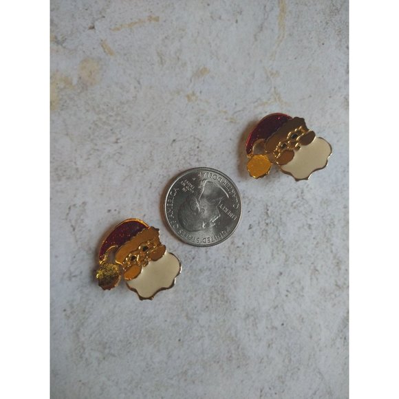 Vintage Santa NP Signed Clip On Stud Earrings Estate Jewelry - Picture 4 of 9